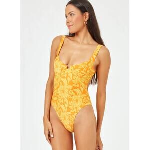 New L*Space Swim Suit Printed Kendal One Piece M Beach Vacation
